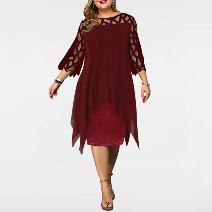 Isabella | Chic Plus Size Midiklänning för Moderna Kvinnor
