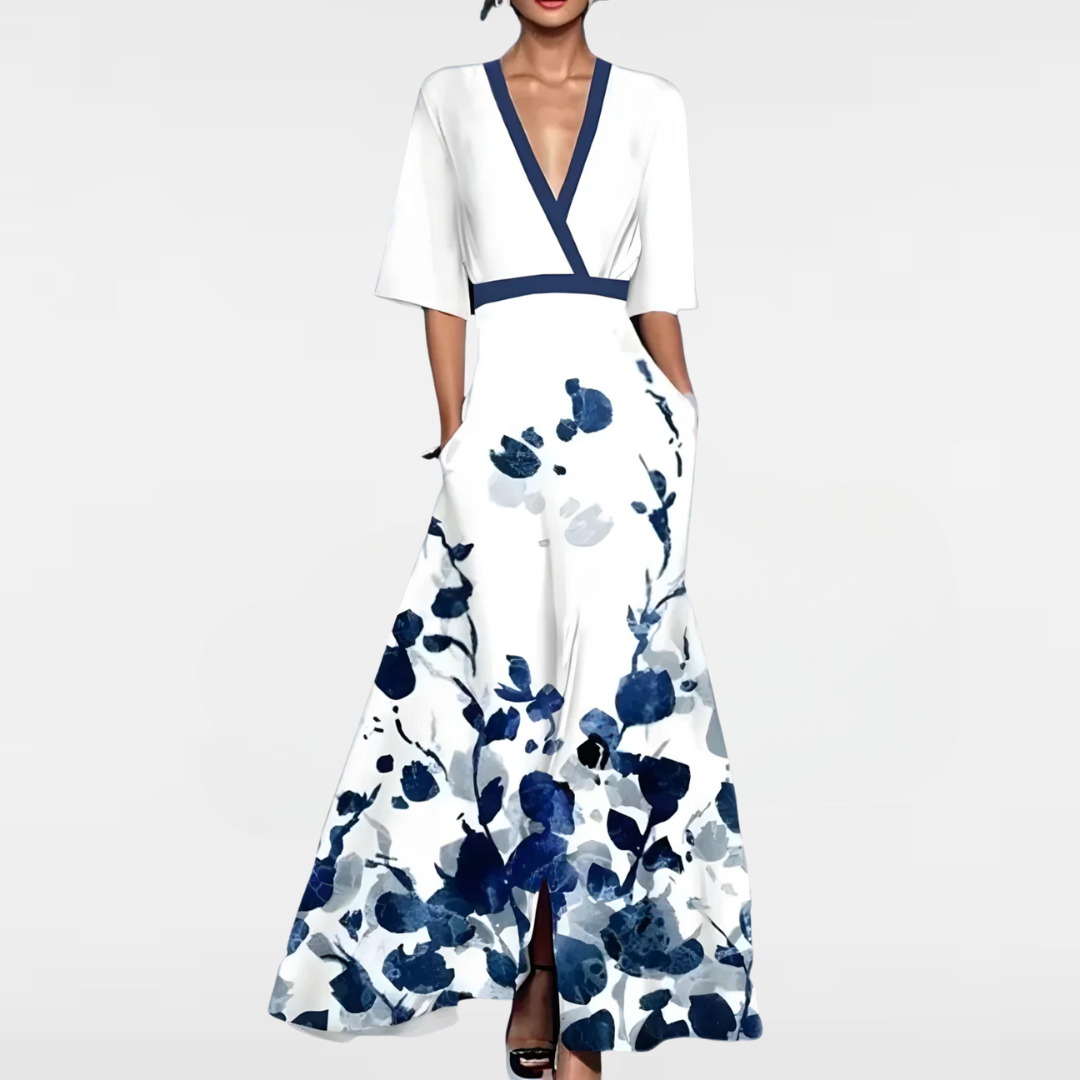 AVA™ | ELEGANT BLOMMIG KLÄNNING