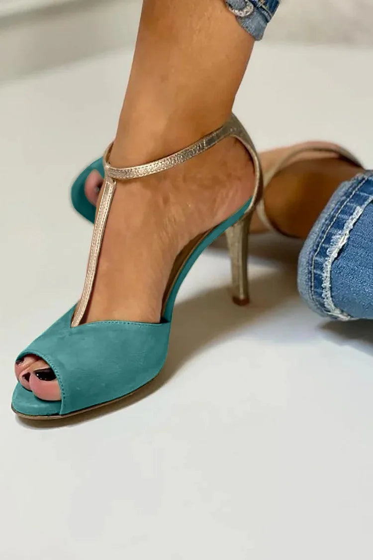 Magdalena – Stilettklack med T-rem och peep toe