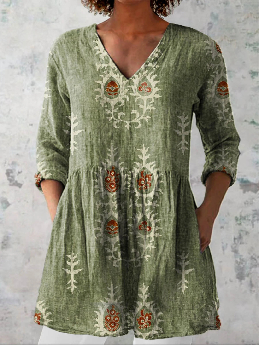 Edit – Lång blus med v-ringning