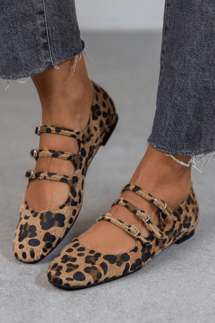LEOPARDMÖNSTRADE BALLERINASKOR