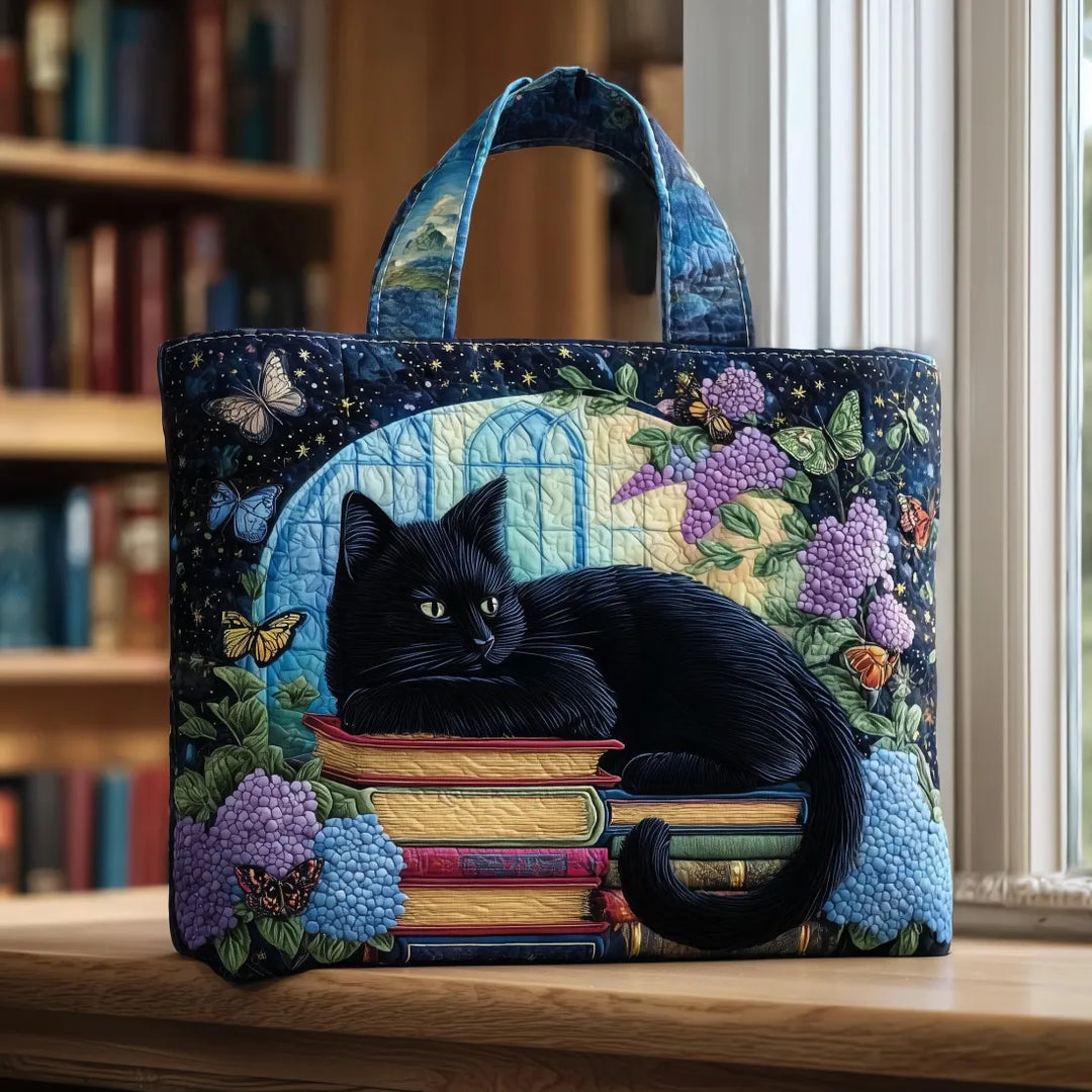 Eva – Quiltad toteväska med kattmotiv