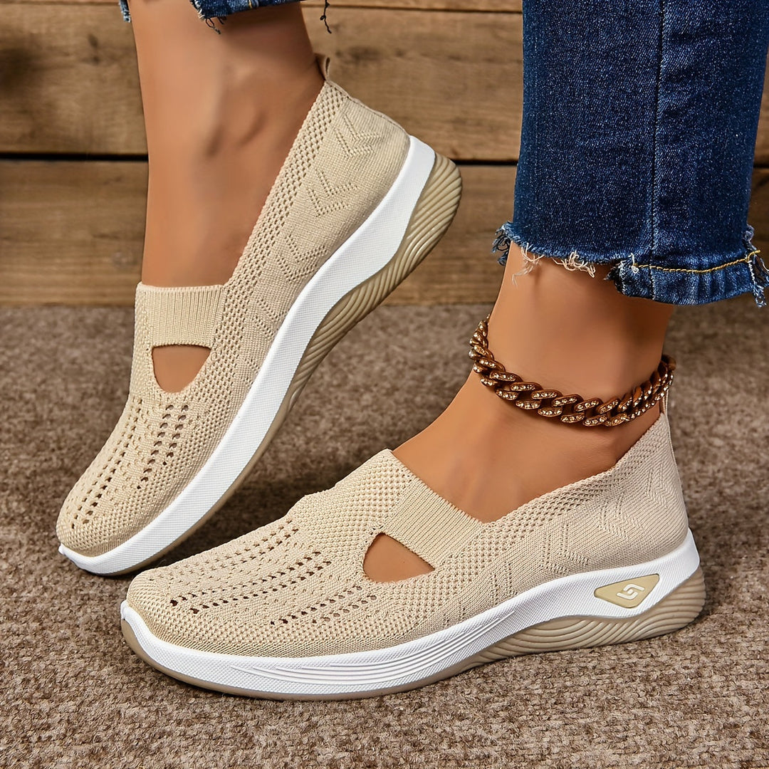 Monica – Stickade slip-on sneakers med komfortssula