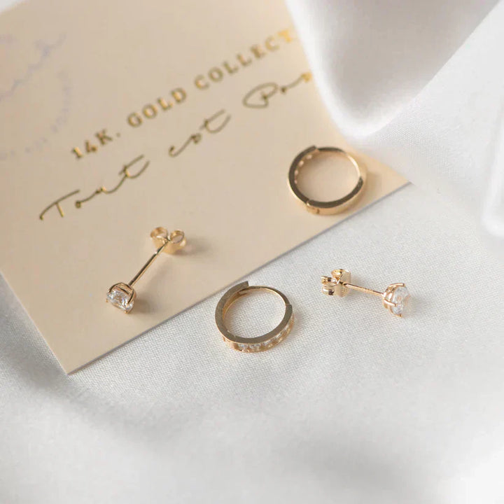Elegant Dara Brillane Goldstone Earrings Set