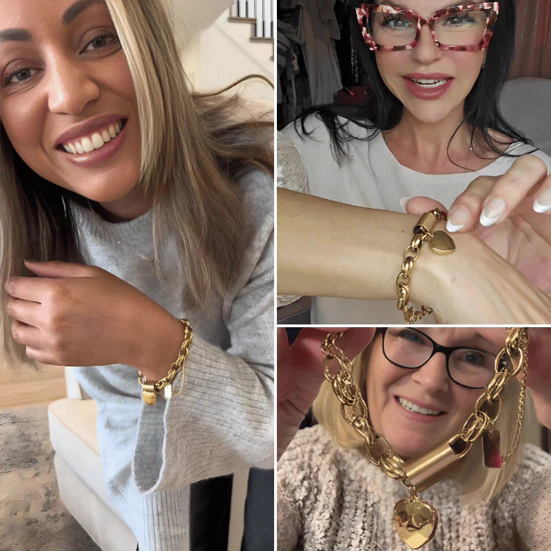 Elegant Gold-Plated Chunky Bracelet
