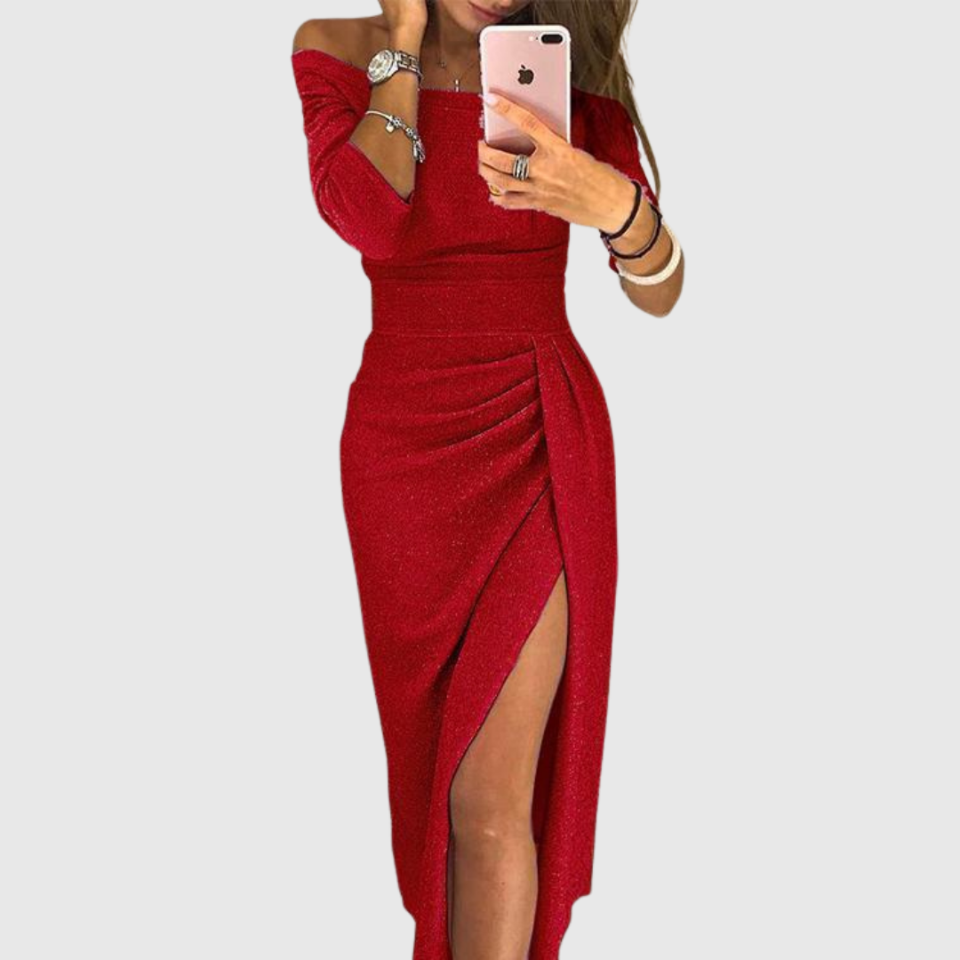 Barbara - Off-the-shoulder evening dress