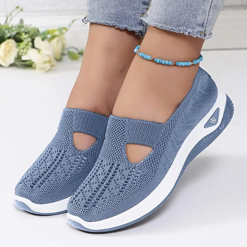 Monica – Stickade slip-on sneakers med komfortssula