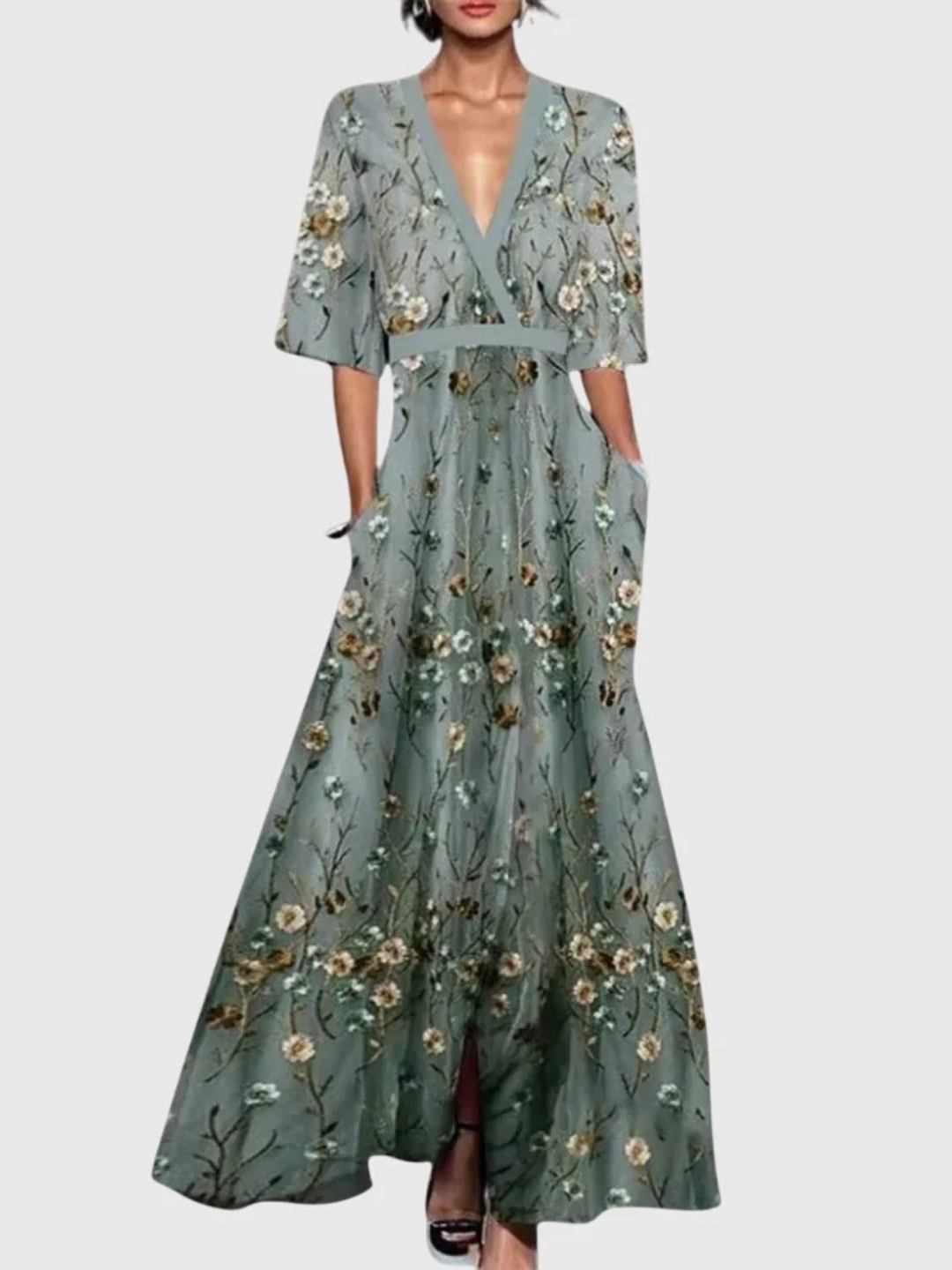 Candice Elegant Spring Dress with a Soft and Flowing Silhouette
