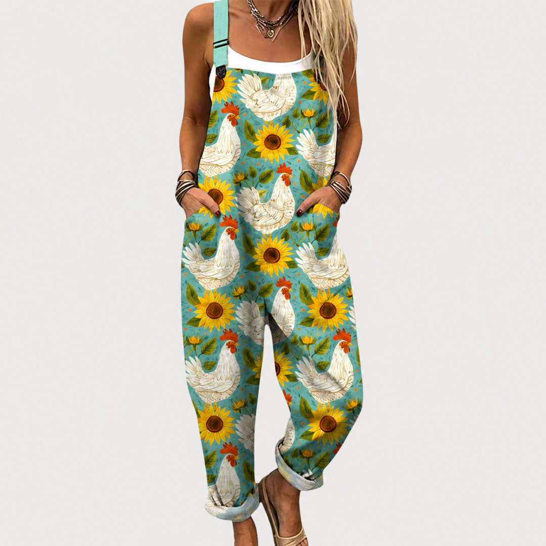 Annika – Ledig jumpsuit med lekfullt mönster