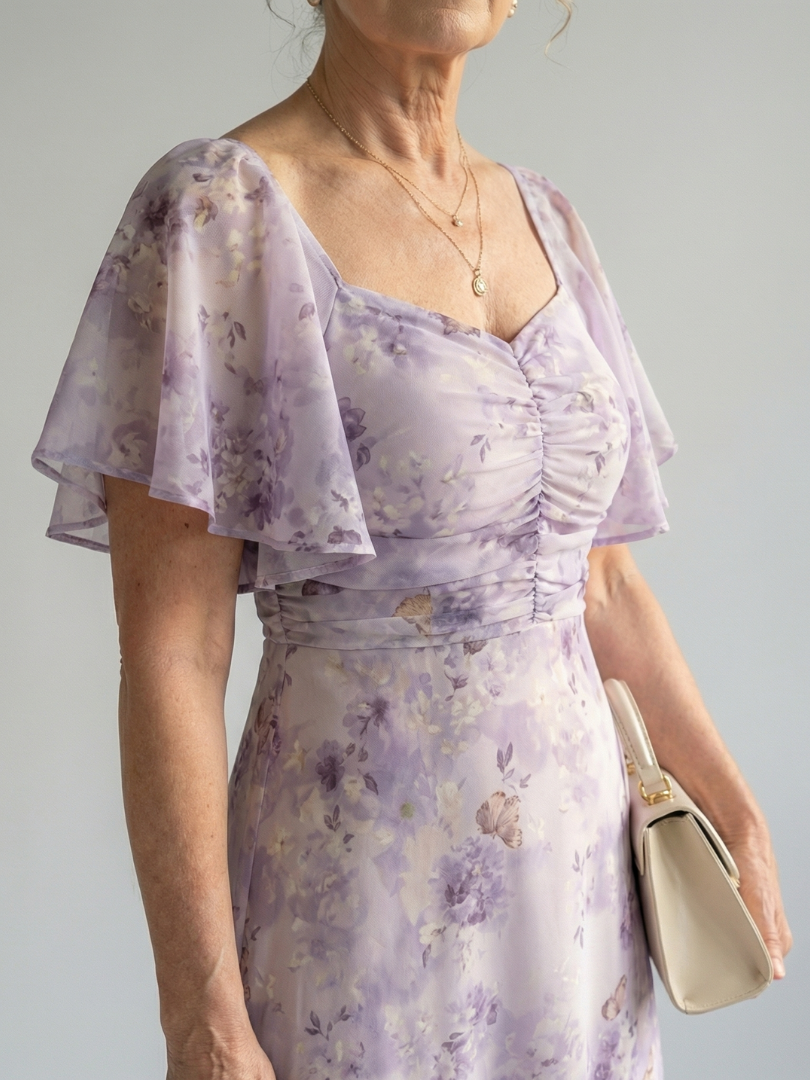 Vaelis | Butterfly Sleeve Midi Dress