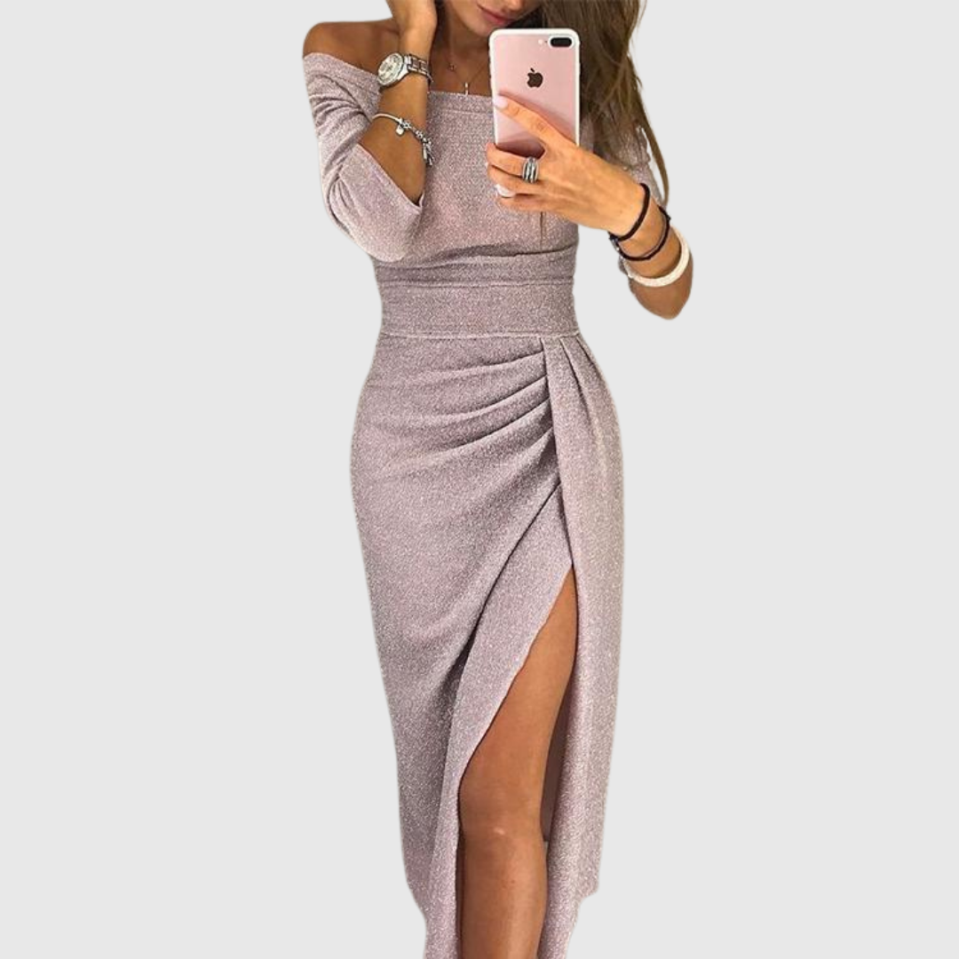Barbara - Off-the-shoulder evening dress