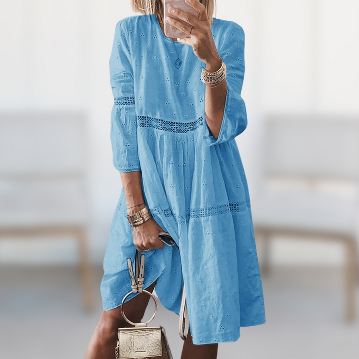 CORA | EMBROIDERED SUMMER LACE DRESS
