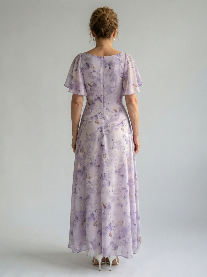 Vaelis | Butterfly Sleeve Midi Dress