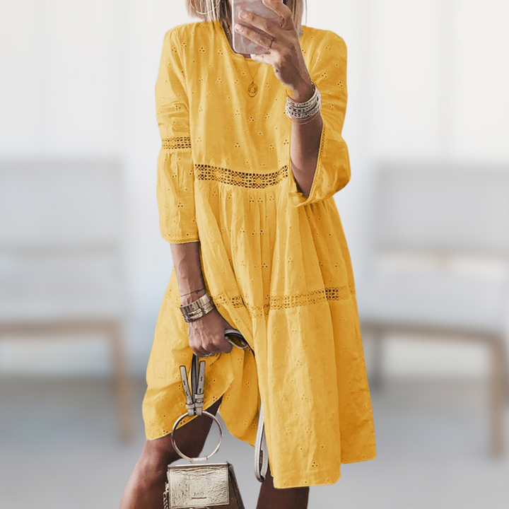 CORA | EMBROIDERED SUMMER LACE DRESS