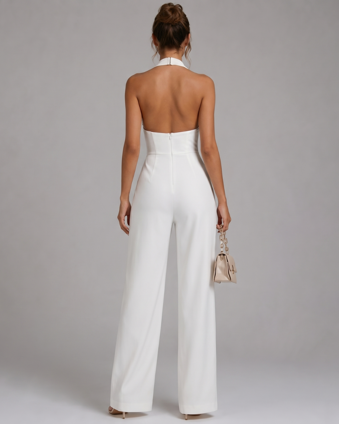 Nymera | Halterneck, vida ben, ärmlös jumpsuit