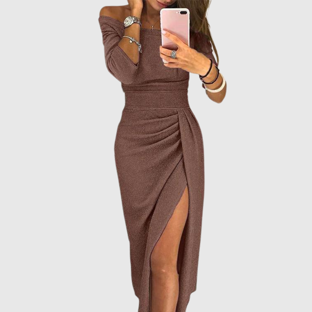 Barbara - Off-the-shoulder evening dress
