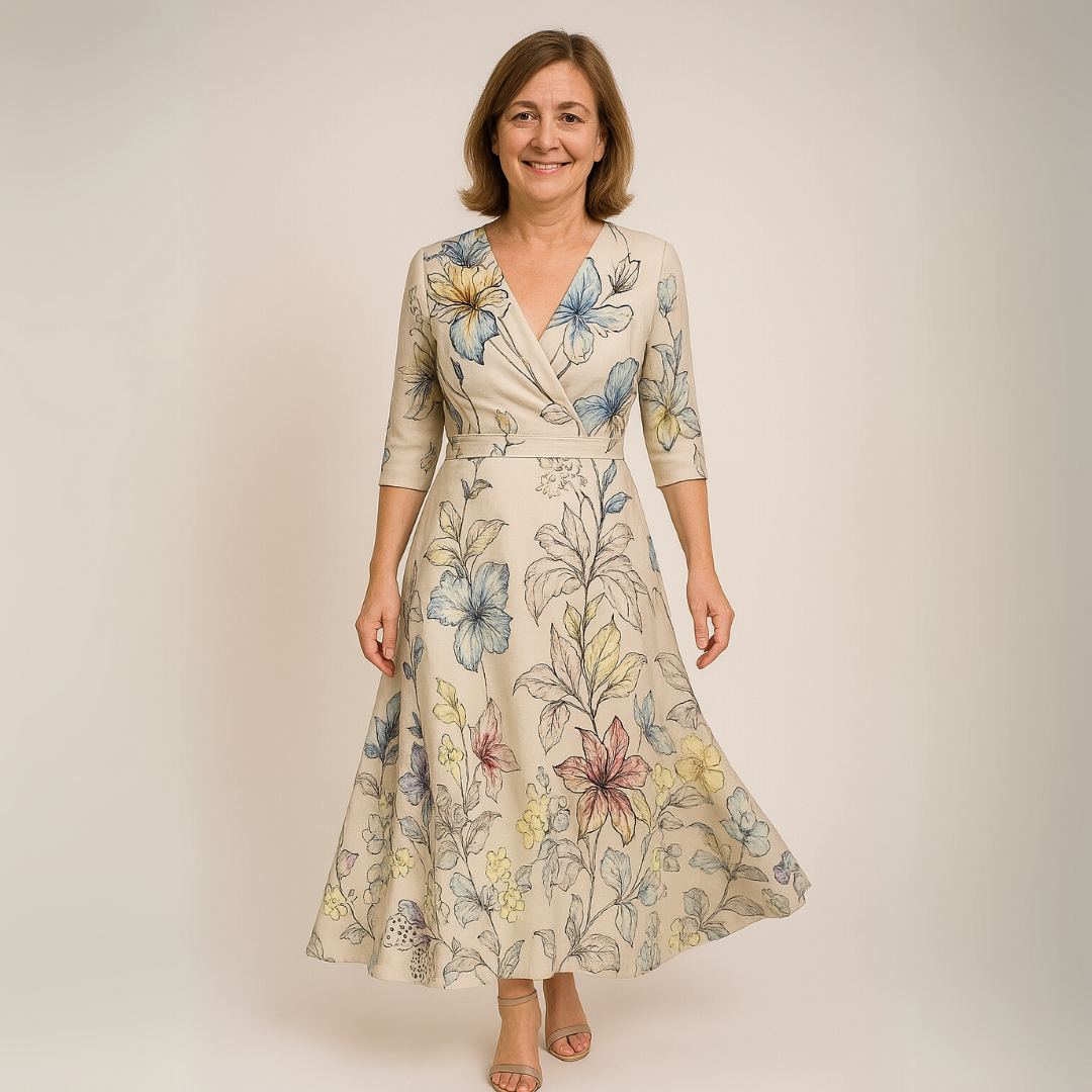 TAYLOR | ELEGANT BLOMMIG SKJORTA I LYX