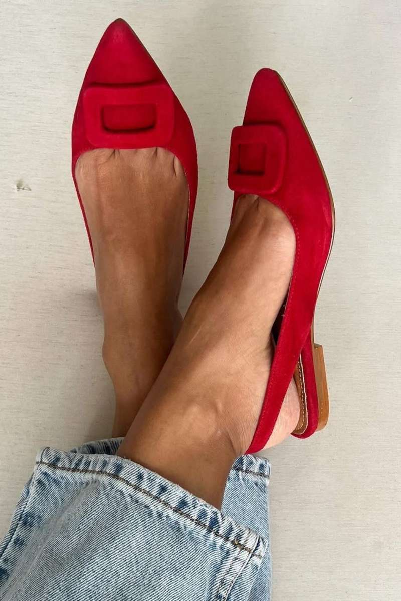 Irma – Mockasinspirerad slingback med spetsig tå