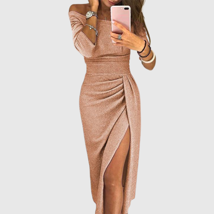 Barbara - Off-the-shoulder evening dress