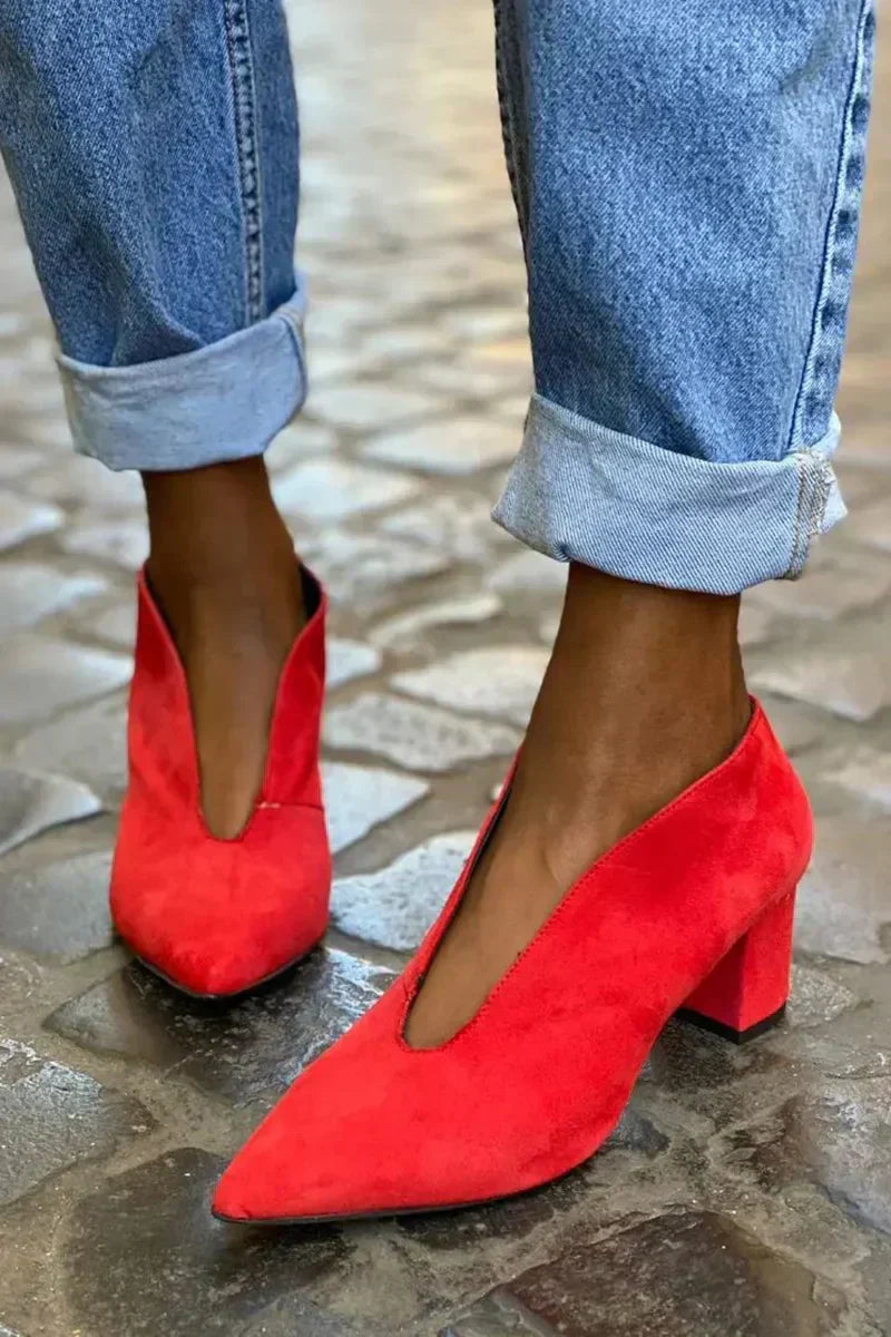 ELEGANT PUMPS MED BLOCKKLACK