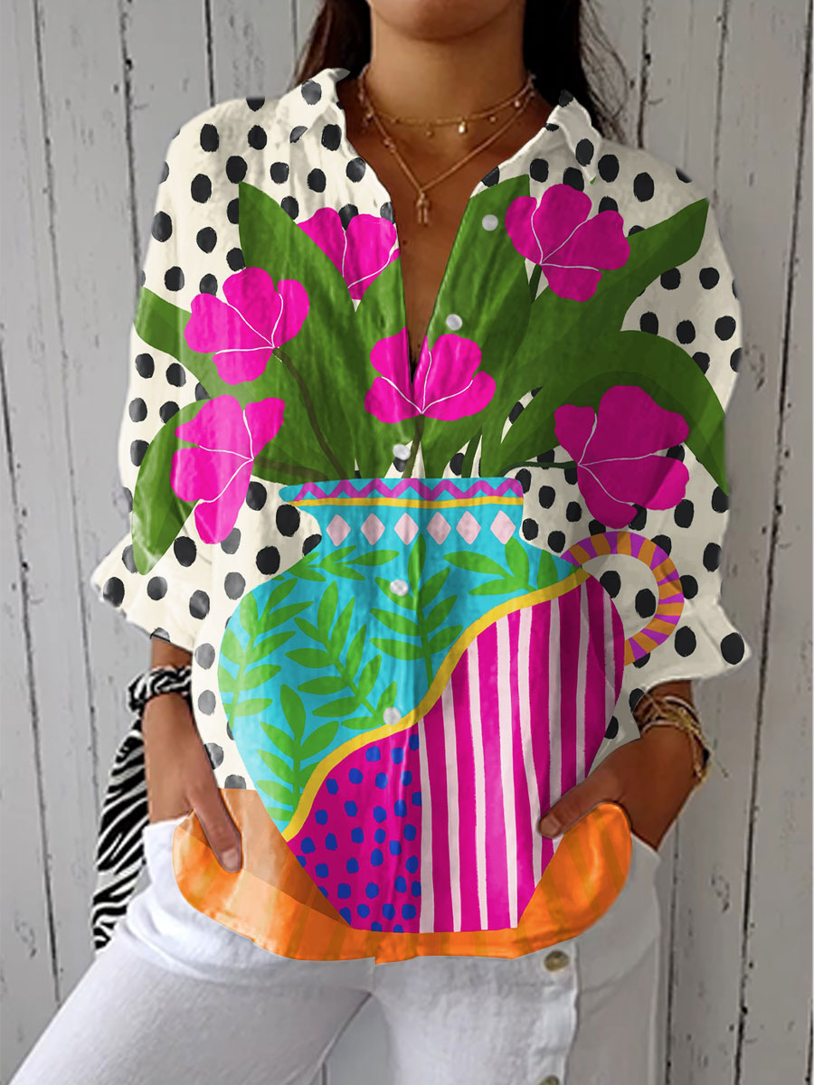 Ida – Blommande vasblus i flera färger