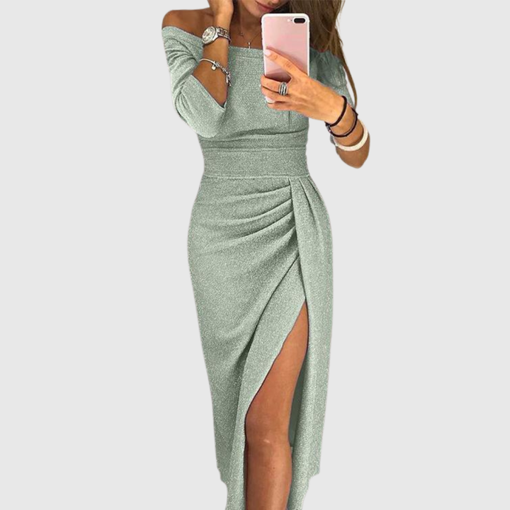 Barbara - Off-the-shoulder evening dress