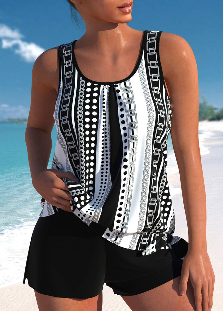 Helena | Chic Blommig Tankini Set