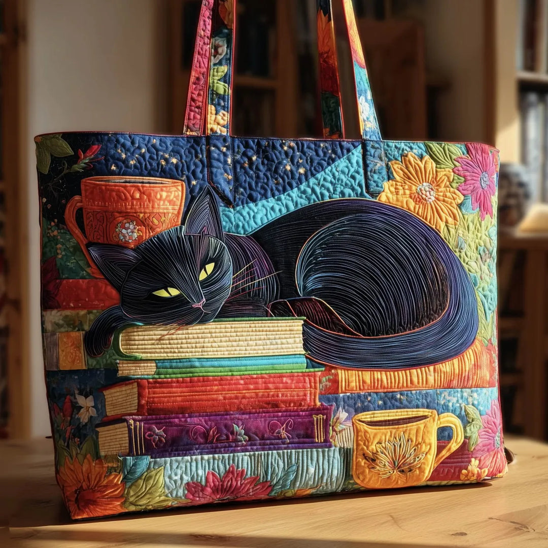 Magdalena – Vadderad toteväska med kattmotiv