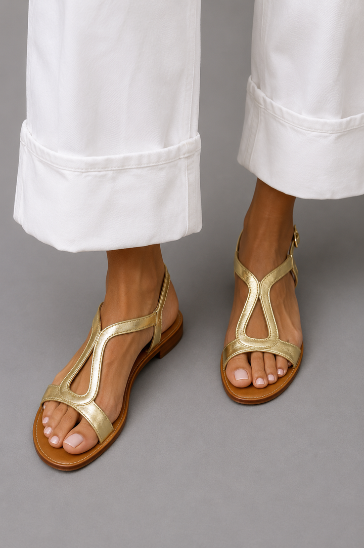 Catherine – Platta sandaler med elegant remdesign