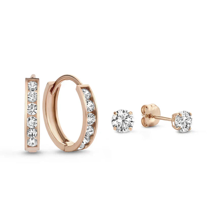 Elegant Dara Brillane Goldstone Earrings Set