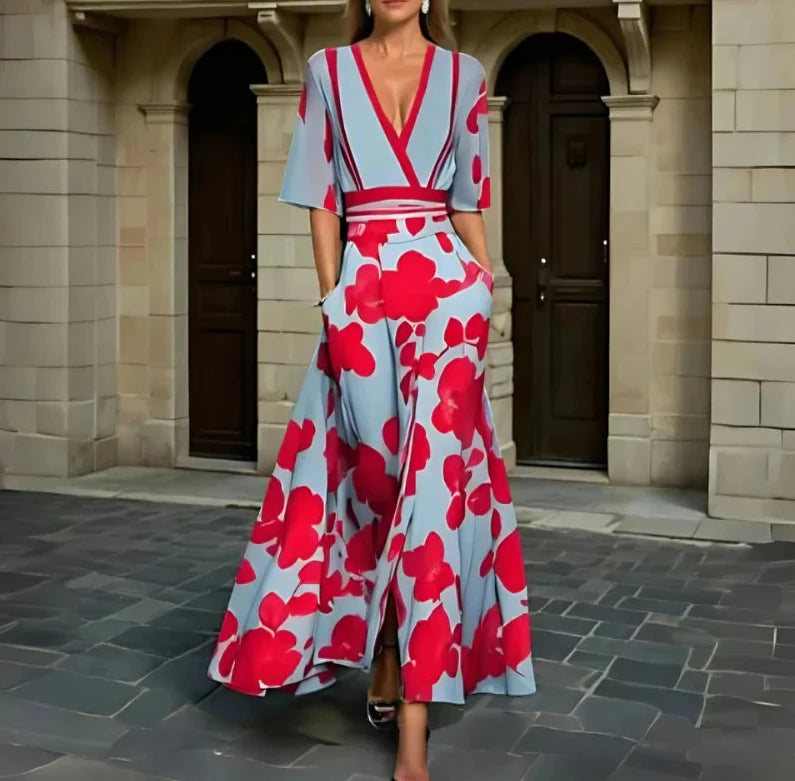 AVA™ | ELEGANT BLOMMIG KLÄNNING