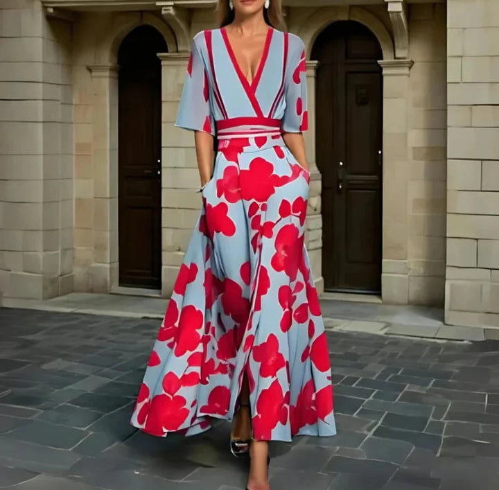 AVA™ | ELEGANT BLOMMIG KLÄNNING