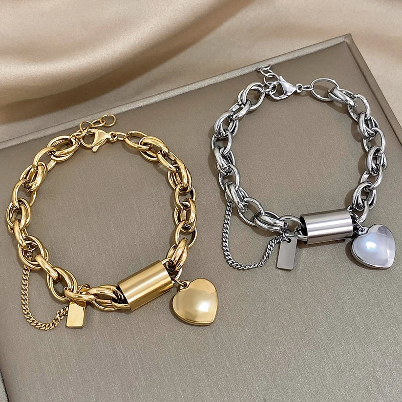Elegant Gold-Plated Chunky Bracelet
