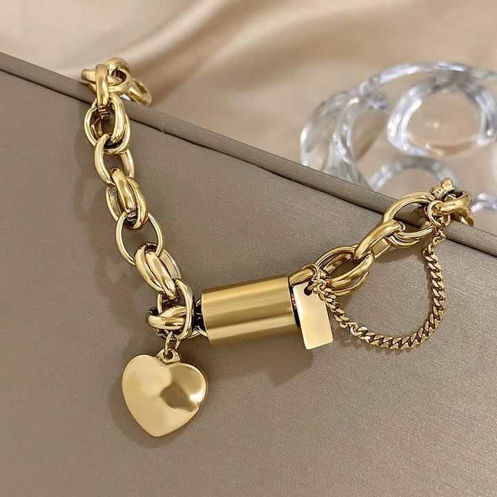 Elegant Gold-Plated Chunky Bracelet