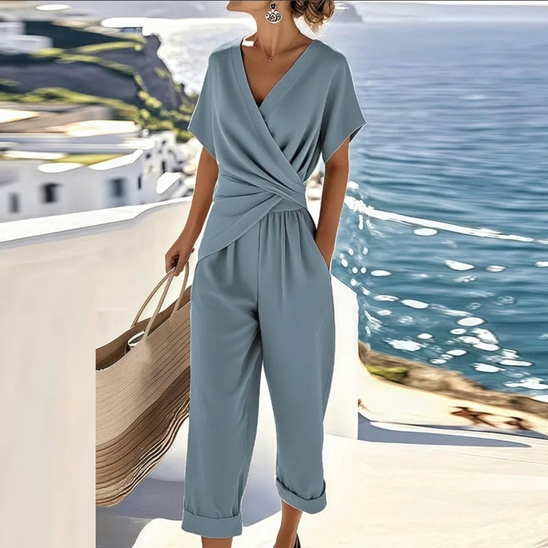 Sigrid – Elegant jumpsuit med omlottdetalj
