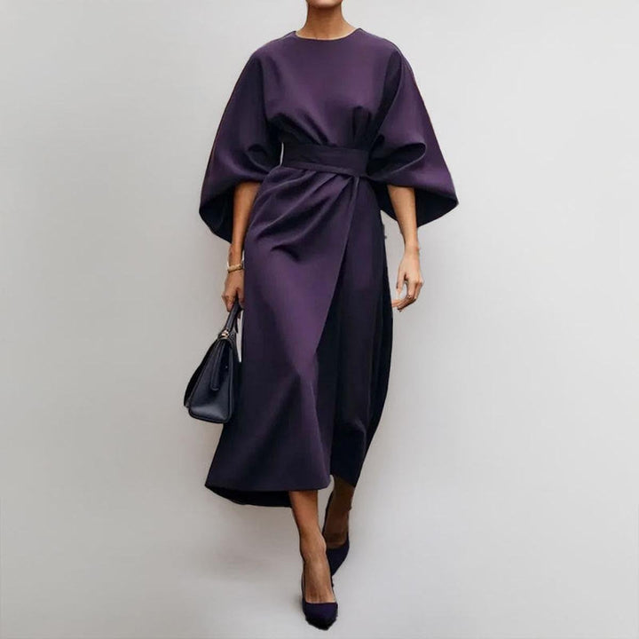 Maria - Maxi Silk Dress with Sleeves