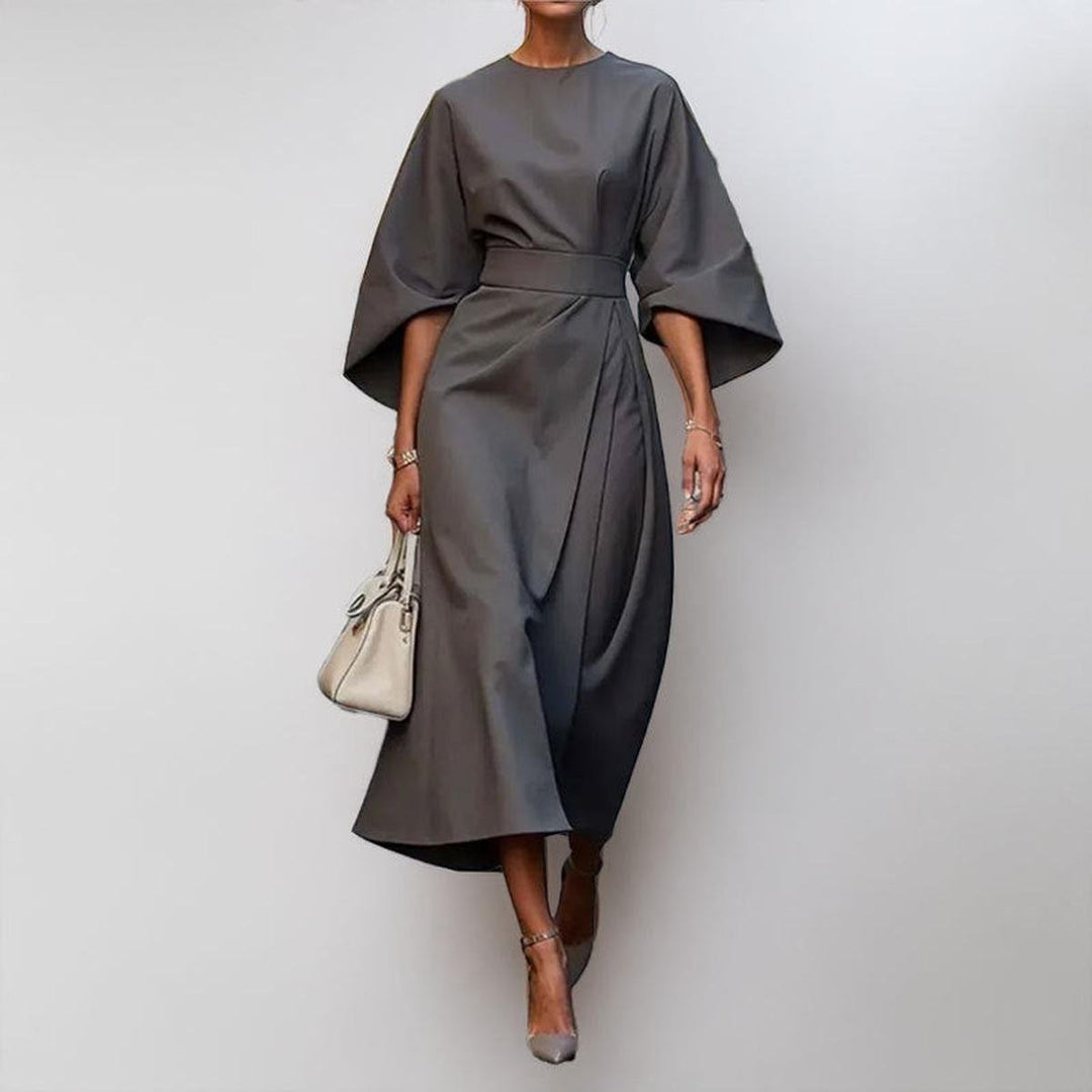 Maria - Maxi Silk Dress with Sleeves