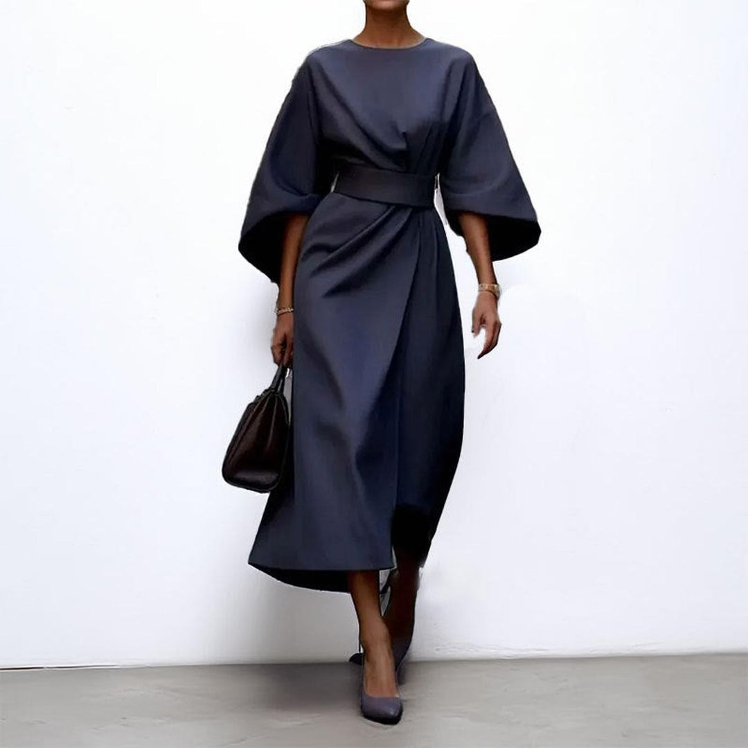 Maria - Maxi Silk Dress with Sleeves