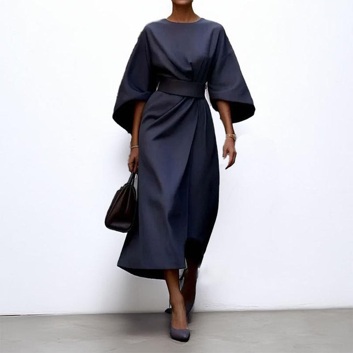 Maria - Maxi Silk Dress with Sleeves