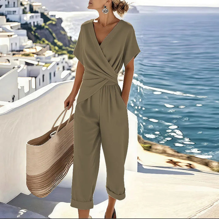 Sigrid – Elegant jumpsuit med omlottdetalj