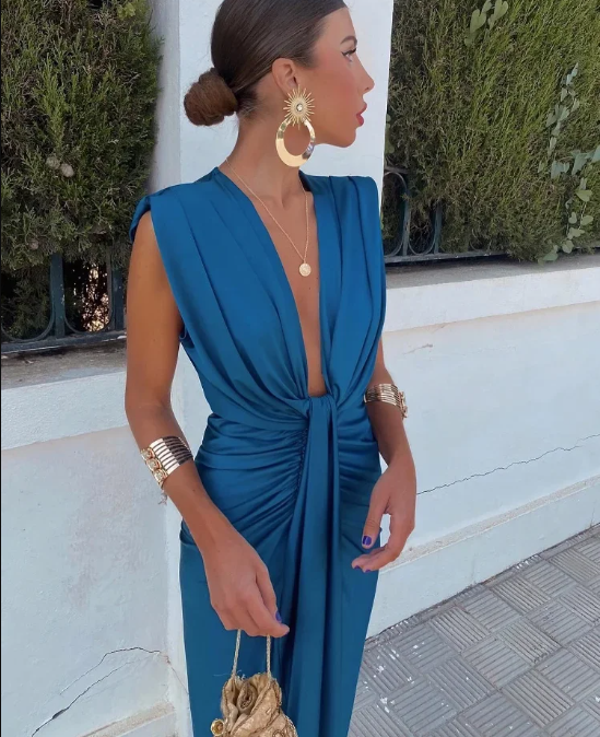 Sophia™ | Elegant veckad klänning