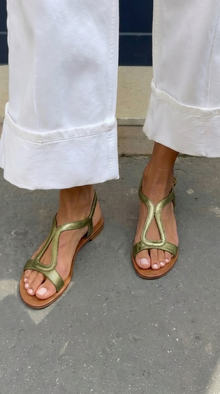 Inger – Platta slingback-sandaler med cut-out