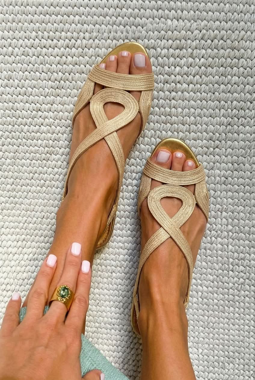 Judit – Flätade sandaler med öppen tå