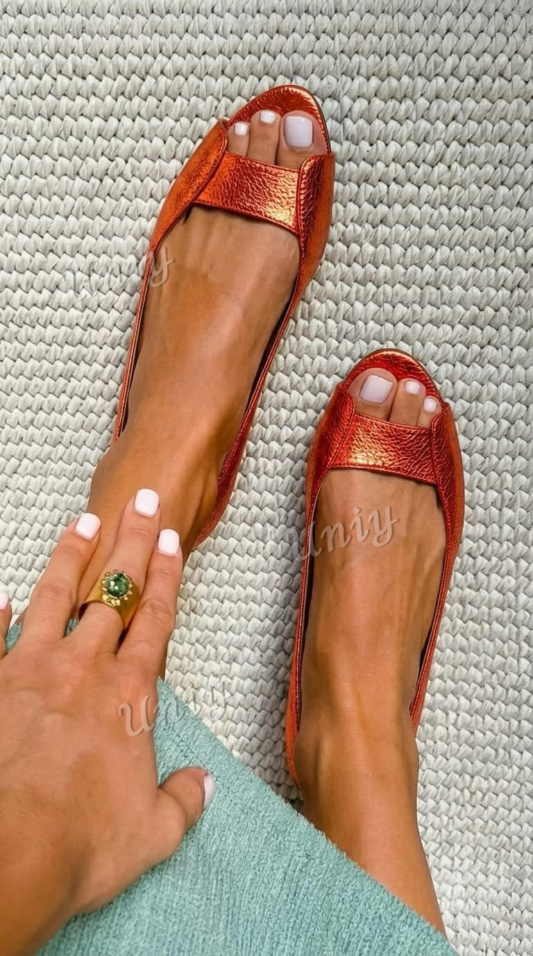 Filippa – Platt balerinsandal med öppen tå