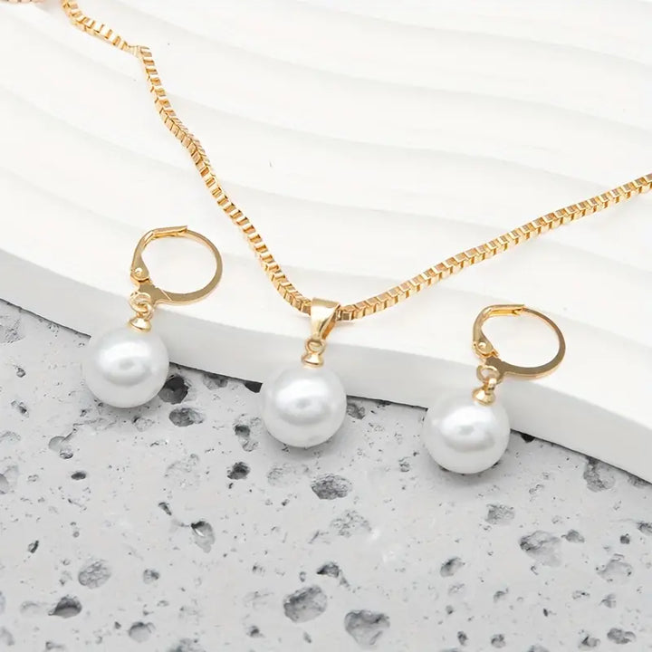 Elegant Goldgrace Pearl Jewelry Set