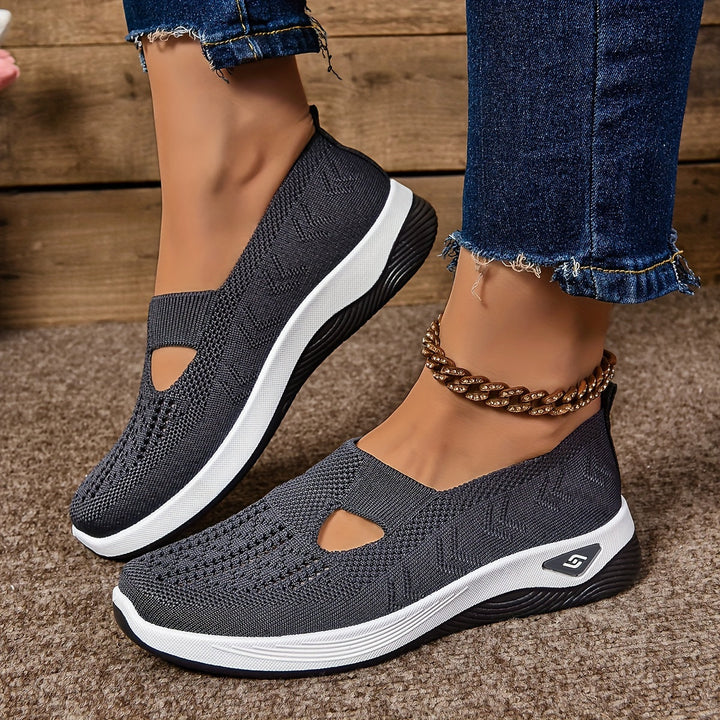 Monica – Stickade slip-on sneakers med komfortssula