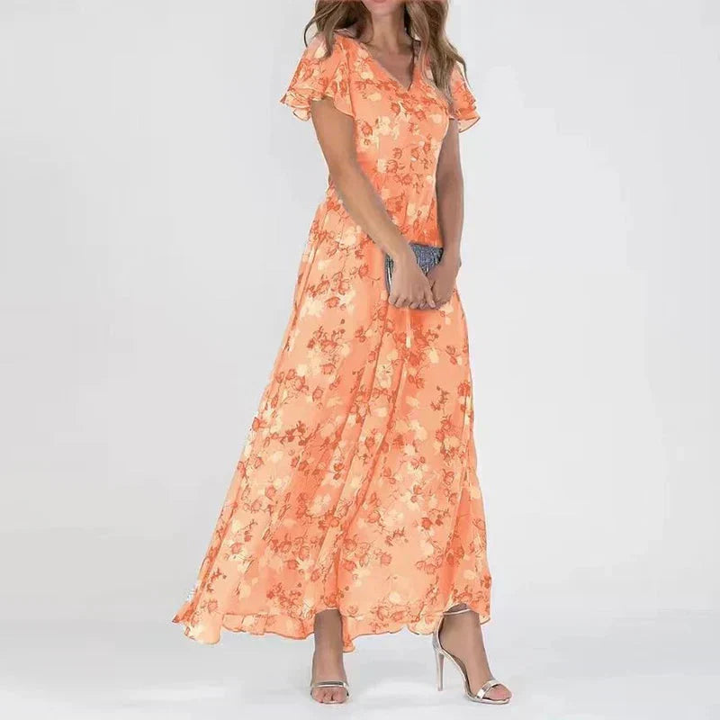 ALTHEA | SHORT-SLEEVED FLORAL DRESS