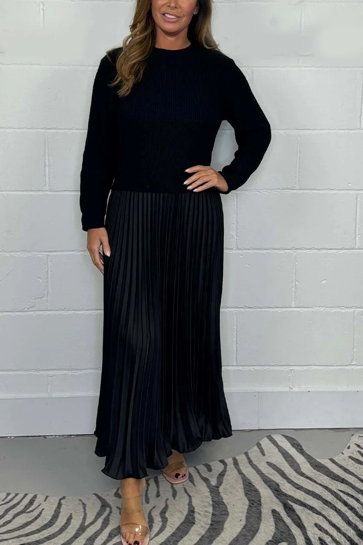 Charlotte | Relaxed Knitted Satin Dress