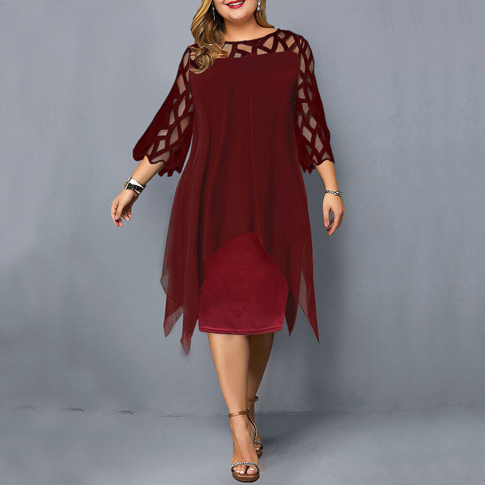 Isabella | Chic Plus Size Midiklänning för Moderna Kvinnor