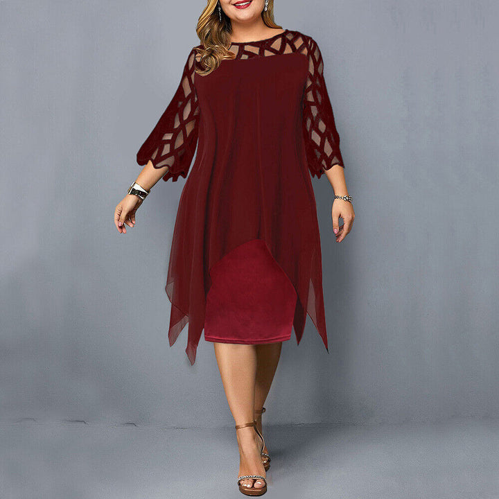 Isabella | Chic Plus Size Midiklänning för Moderna Kvinnor